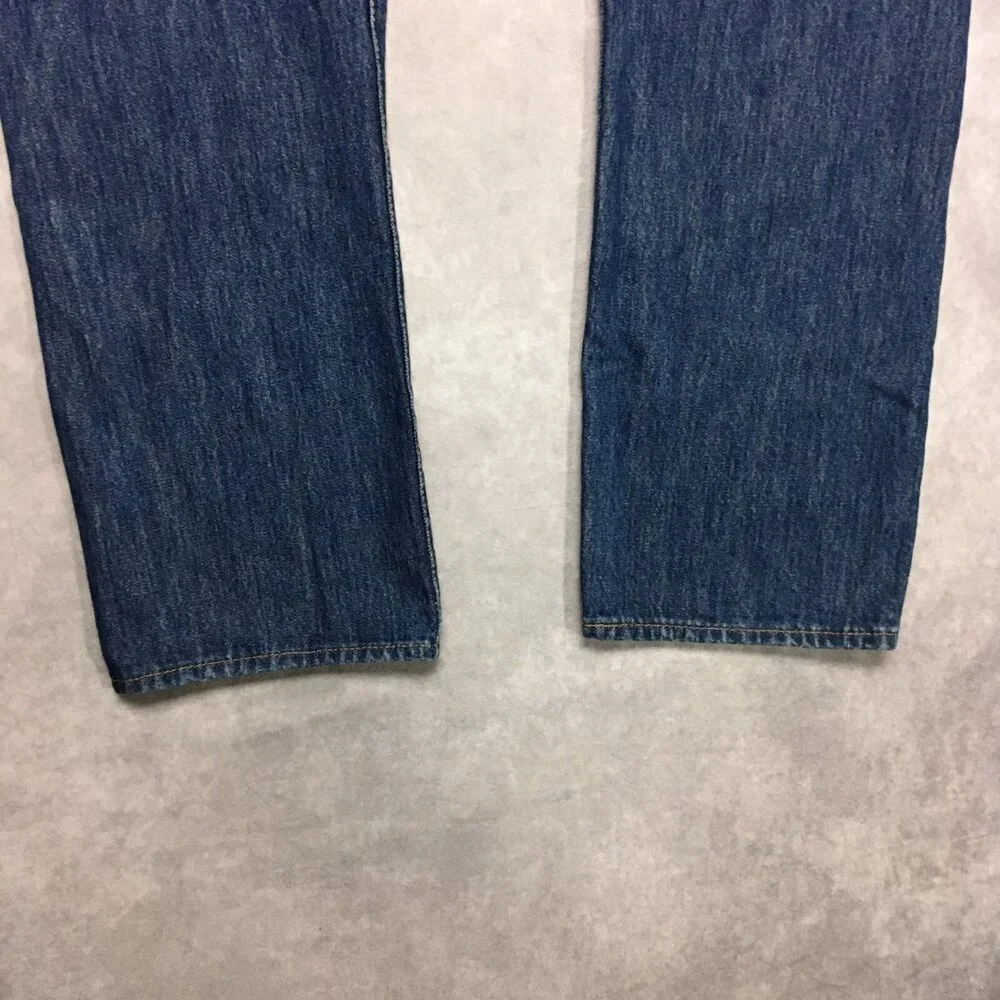 Levis Mens 501 Original Fit Blue Jeans size 38x30 Button Fly Cotton Denim Copper